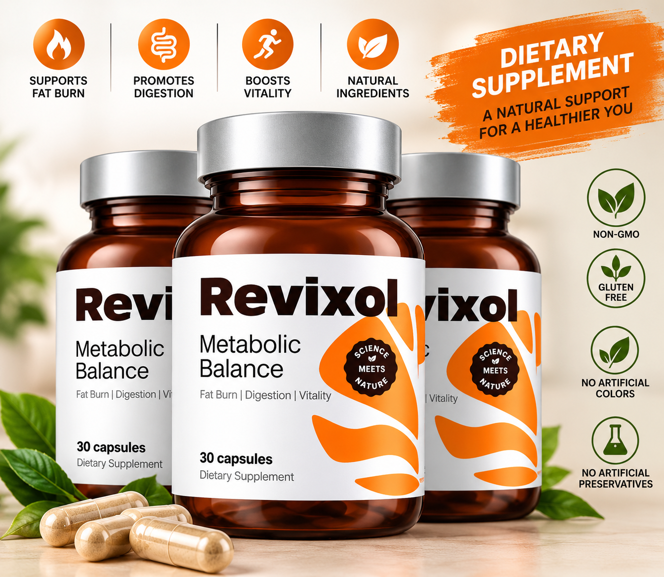 Revixol dietary supplement and product features